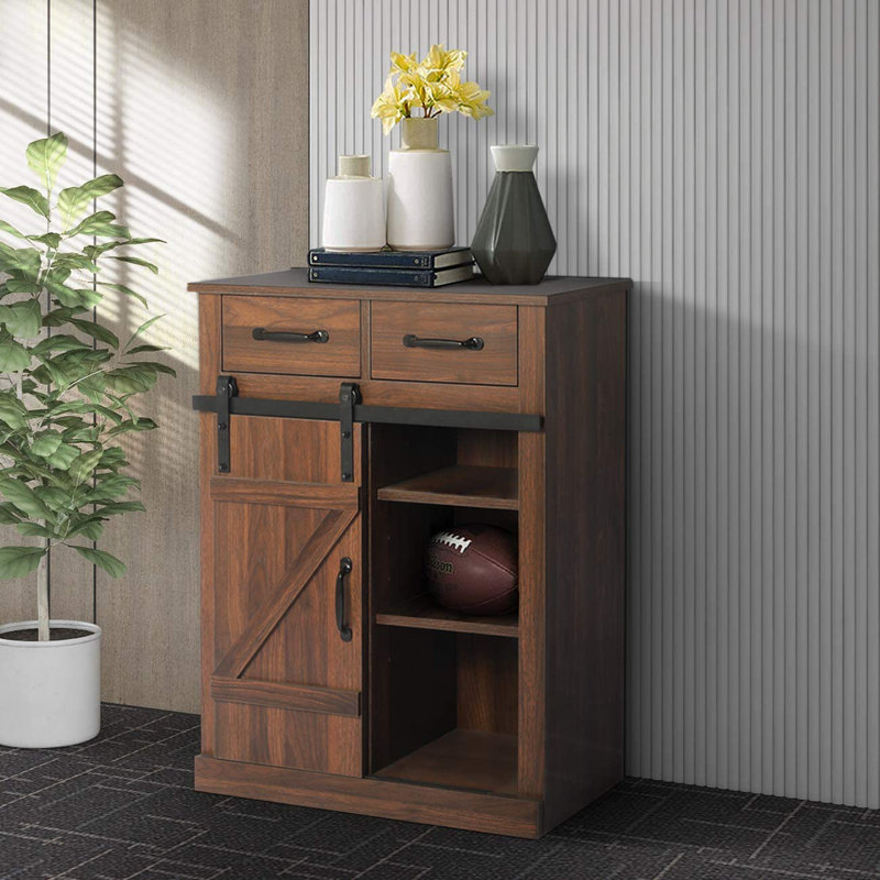 David-Junior Accent Cabinet, Rustic Brown
