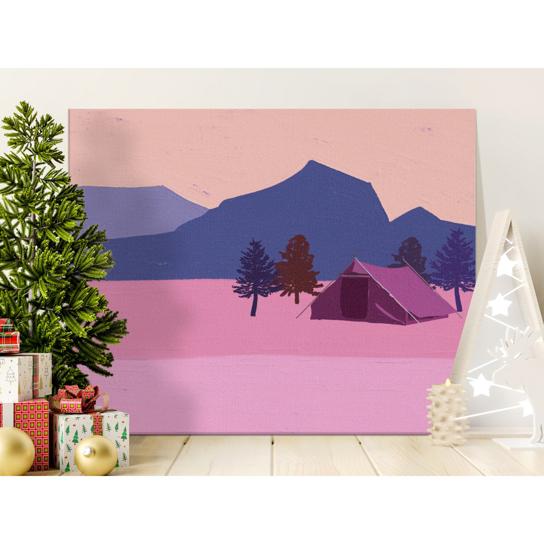 Camping Canvas Wall Art, Mountain Landscape Art Print, Gallery Wrapped Canvas, Ready to Hang, Modern Home Decor, Statement Piece, Archival