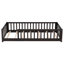 Lit de plancher avec clôture sans porte, lit de plancher en bois d'hévéa avec barrières de sécurité-2103315069