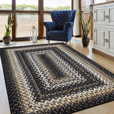 Machine Washable Area Rugs with Non-Slip Backing for Hallway Living Room Bedroom Kitchen and Laundry Room Vintage Carpet Low Pile Rug