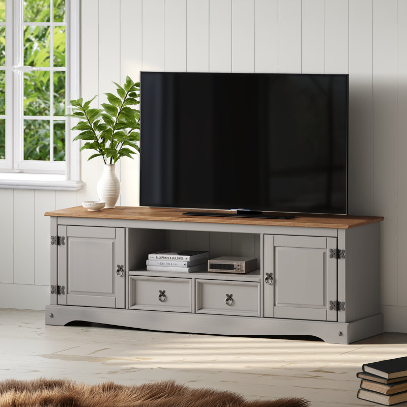 Lonara Unfinished TV Stand for TVs up to 88", Grey