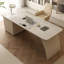 Bureau blanc avec tiroirs en pierre blanche avec tiroirs-908751364-908751360