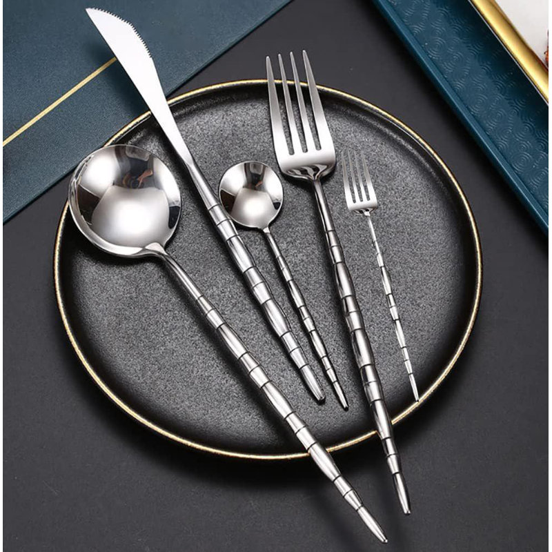 Ivy Bronx Koc-5272s 30pcs Fine 18/10 Alloy Cutlery Set Silver