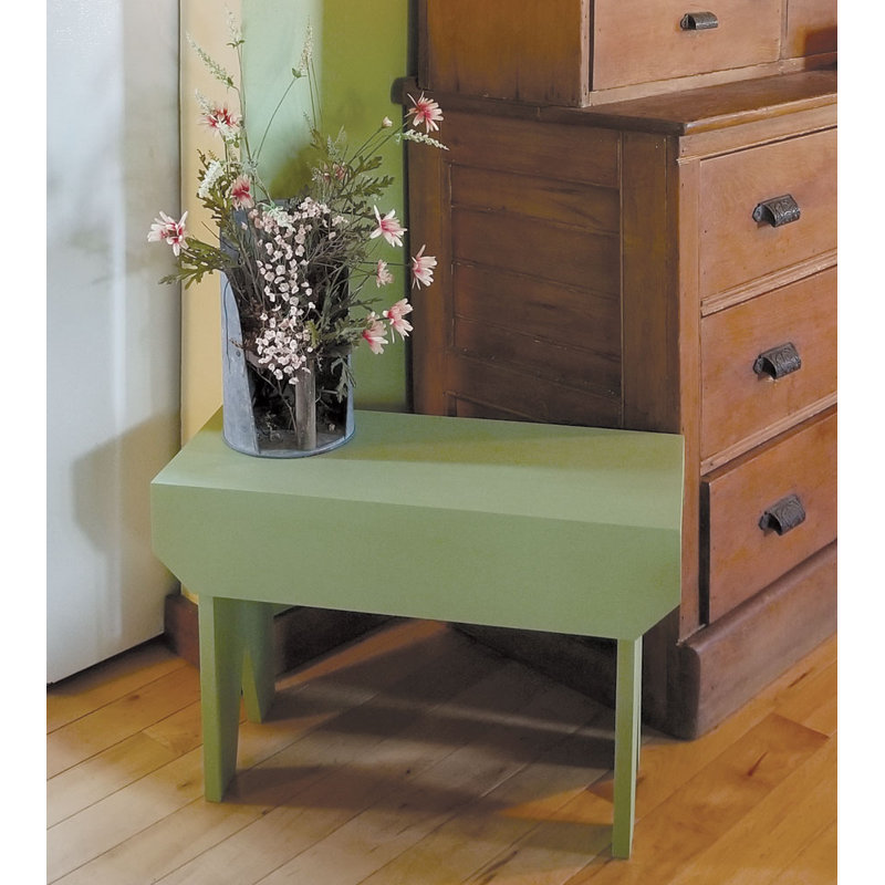 Banc en bois Wyatt, Vieux sauge, H 16 po x l 24 po x P 10,5 po