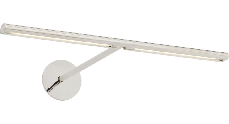 Plural Dome Picture Light, 0.5" H x 12" W x 8.9" D, Polished Nickel, 9.9