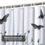 Grand rideau de douche avec 12 crochets-129039622