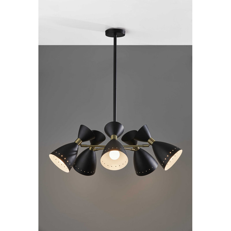 Deshmuk 5 - Light Cluster Pendant, Black, Black