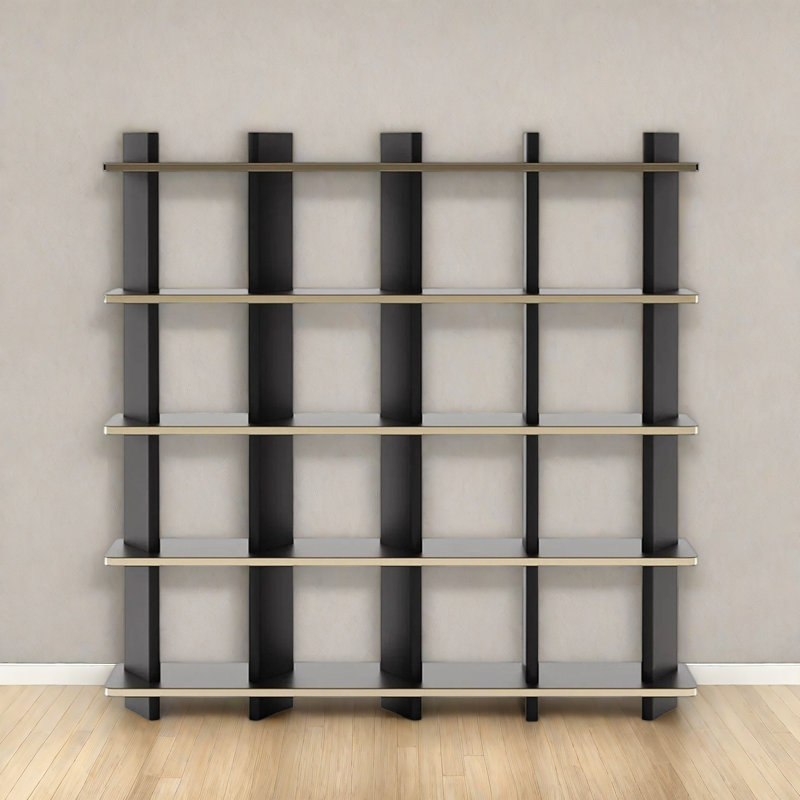 Makinley, (5 tablettes) H 70,8 po x l 70,8 po x P 11,8 po, Noir