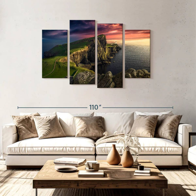 Gillard Neist Point Lighthouse Vista, 48"H x 75"W