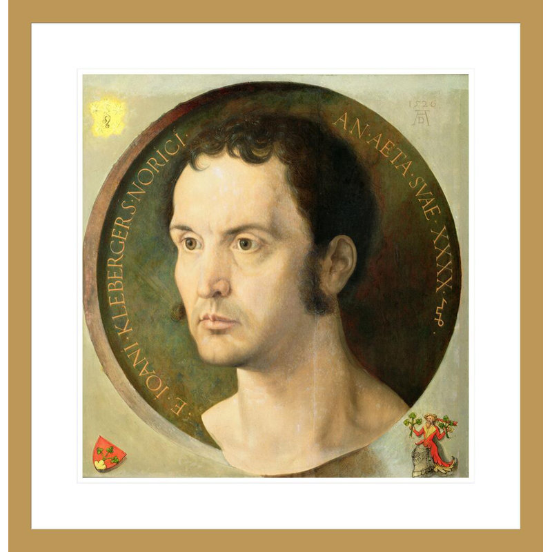 «Hans Kleberger», 40 ans, 1526 par Albrecht Dürer, impression par estampe numérique encadrée, H 24,26 po x l 23,5 po