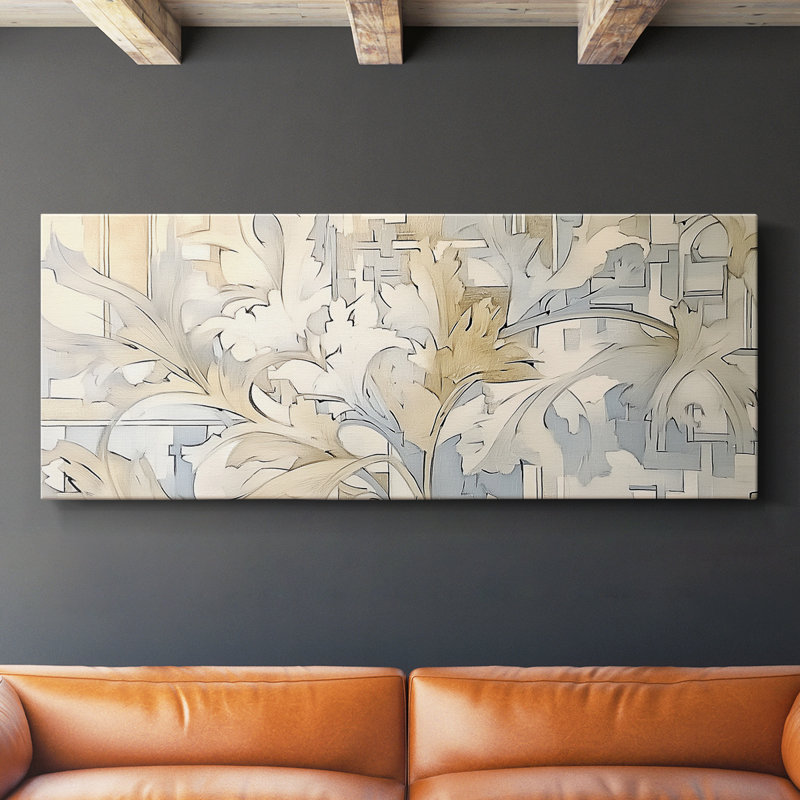 Série abstraite - XXVII - Toile tendue avec châssis - Prêt à accrocher, H 20 po x l 50 po