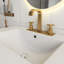 Meuble-lavabo autoportant blanc en panneau de fibres à densité moyenne de 30 po avec lavabo, armoire de salle de bain avec tiroir rabattable et tablette réglable, structure en bois d'hévéa massif et poignées en métal-874853812-874853809