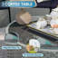Ensemble de conversation courbé demi-lune pour 4 personnes avec table basse et table d'appoint Meredithe-808111461