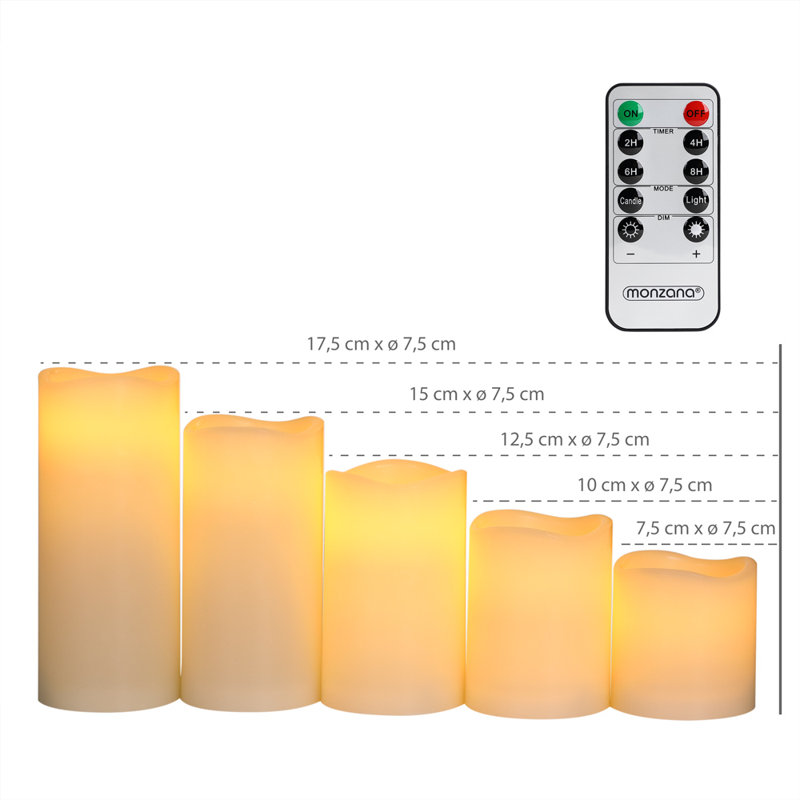 5-tlg. LED-Kerzen-Set