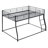 Metal Full XL Over Queen Size Floor Placed Bunk Bed With Stable Frame Structure, Black
