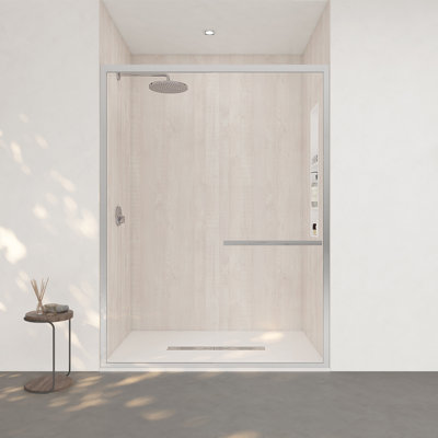 60"W 96"H 36"D Cuttable SMC Shower Wall Panel Surround, Upgraded 0.2"thick, Quick Install