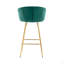 Ensemble de 26 tabourets de bar 26 po avec repose-pieds chromé et base en velours-588794650