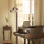 Base de chandelier brun 60 po H 60 po avec dôme en vitrail
