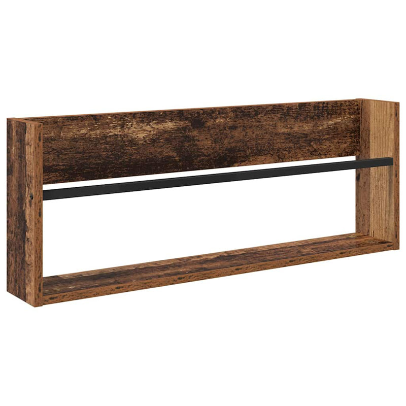 Wood Magazine Rack, Dark Brown