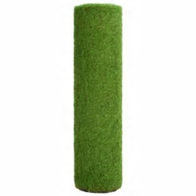 Gazon artificiel vert clair, vert foncé et brun en polypropylène pour jardin et patio