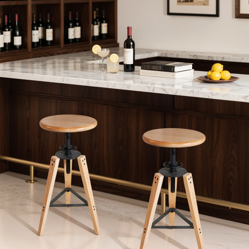 Ensemble de 2 tabourets de bar réglables Minimalist