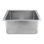 Évier de bar / préparation carré en cuivre martelé 16 po en nickel avec ouverture de drain 3,5 po