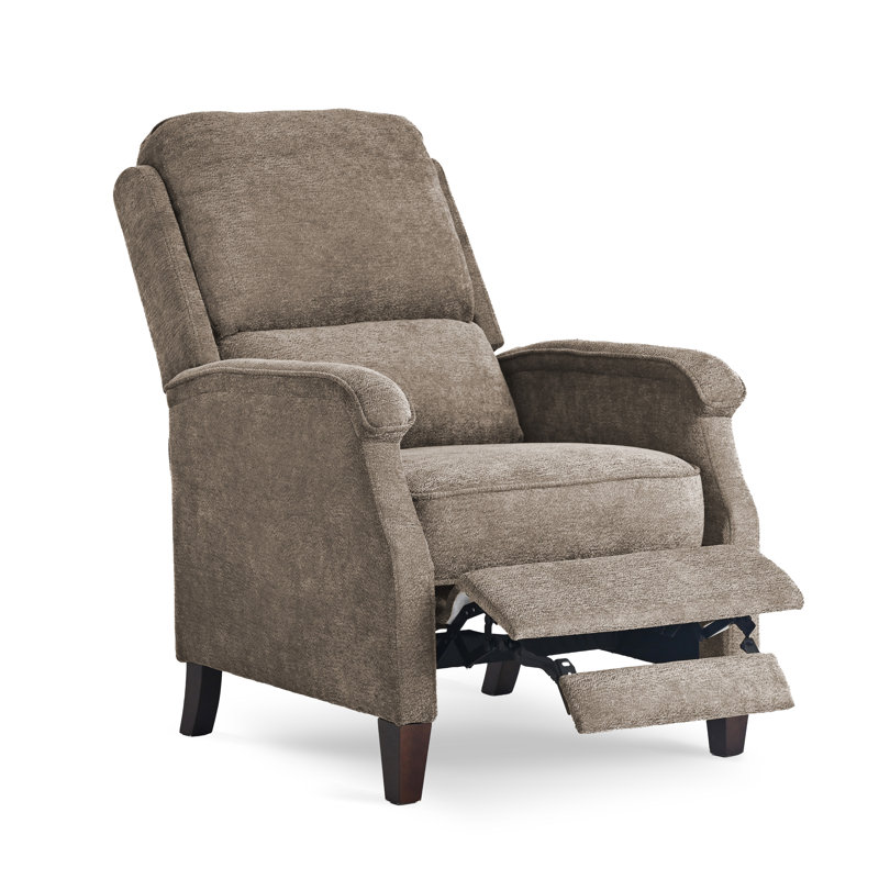 Fauteuil inclinable manuel rembourré pour le salon, Brown Chenille