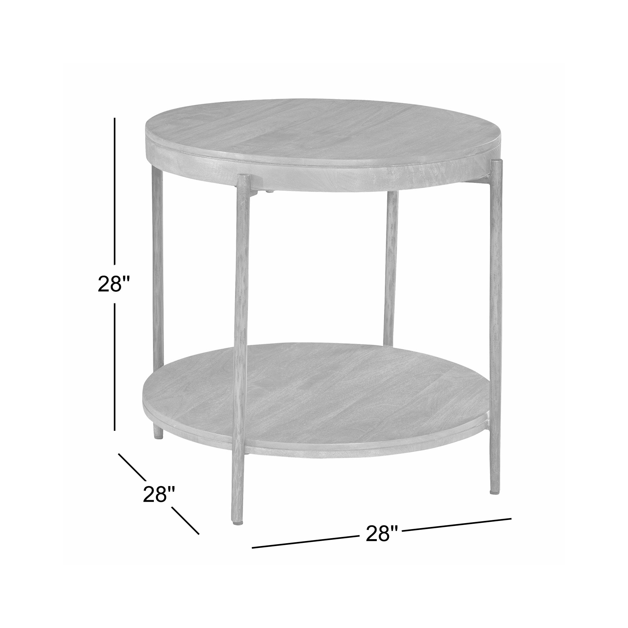 Ashley 28" Wide Round Side Table