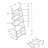 A four-tier storage bookshelf with drawers, a modern space-saving bookshelf suitable for homes or offices-1011080696