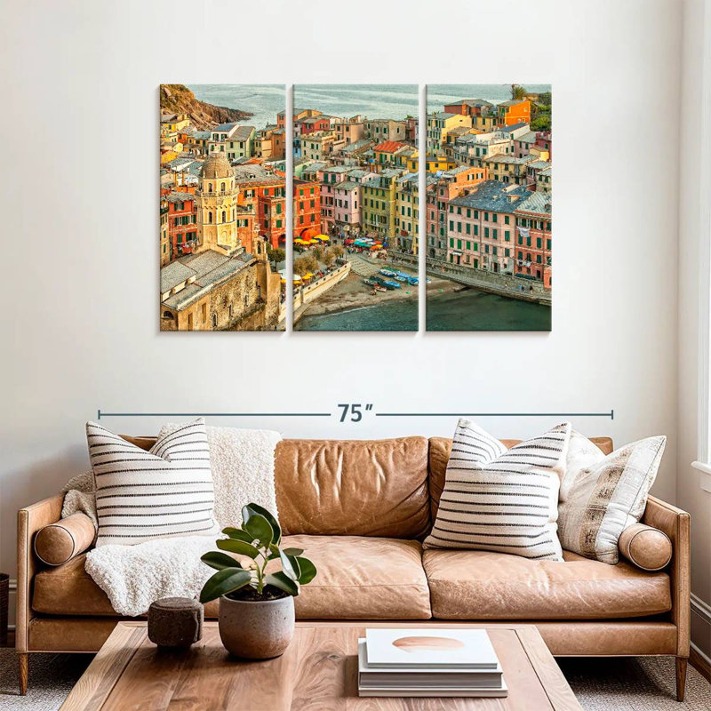 Lilie Vernazza dans les Cinque Terre, Italie, H 36 po x l 57 po