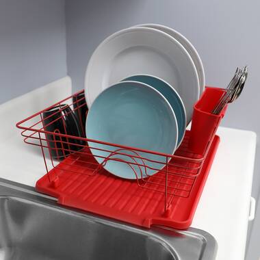 Dish Drying Rack Kitchen Utensils Drainer Rack with Drain Board