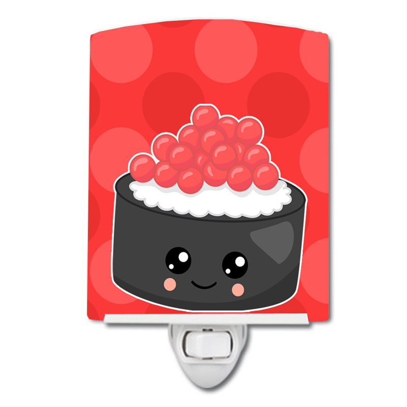 Sushi Roll with Face Ceramic Night Light