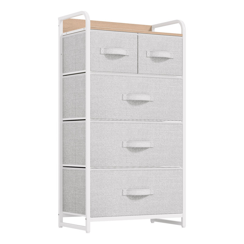 Commode Jamuna, Blanc / gris clair