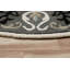Tapis rond gris et blanc à motif de médaillons 5 pi-1166233794