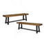 Ensemble de 2 bancs d'extérieur-301216122