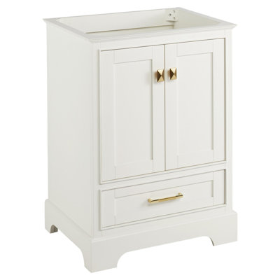 Armoire de meuble-lavabo simple autoportante 24 po Quen - Armoire seulement - Dessus de meuble-lavabo sans