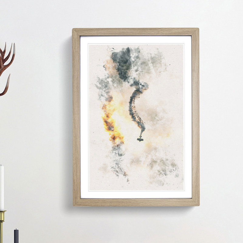 Aerobatics in the Clouds - Framed Print, Oak Framed, 33cm H x 24cm W x 2cm D