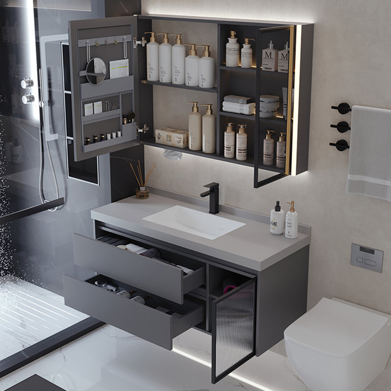Modern light luxury style bathroom cabinet