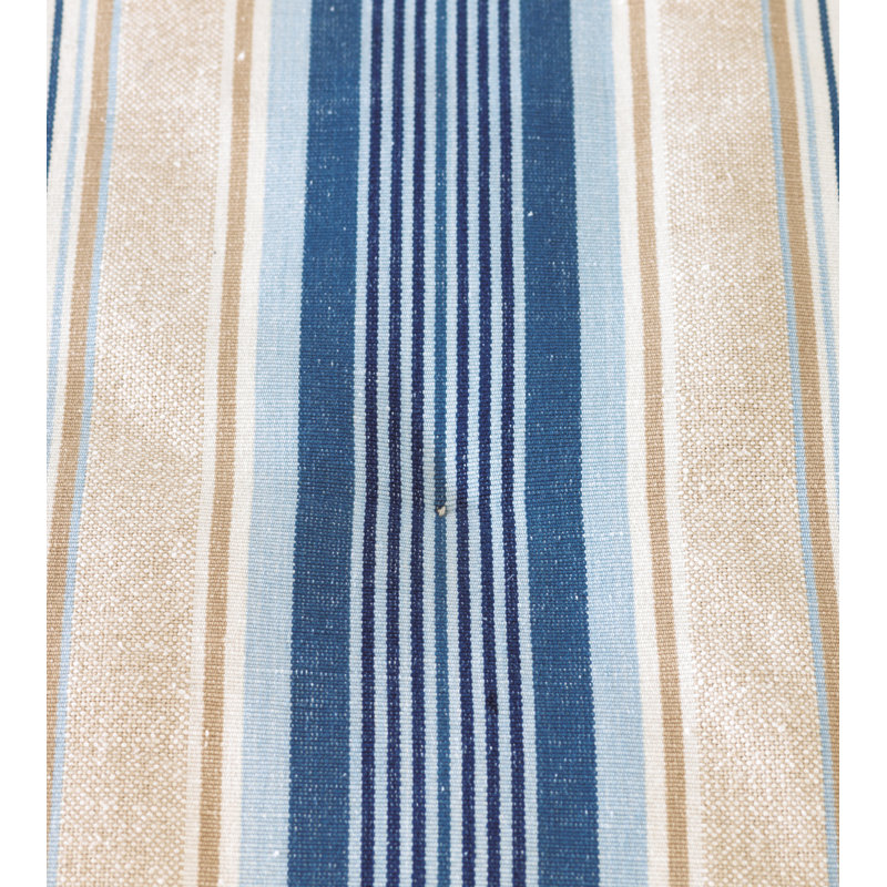 Maritime Coastal Cotton Striped Comforter, King Comforter, Button-Tufted