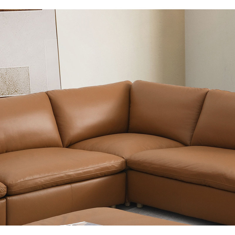Modern Sofa Brighton Modular Wedge, Graleather