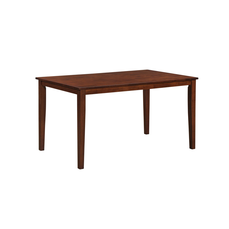 Wooden Dining Set with Rectangular Table and Four Chairs, 5 Pieces: Table, 4 Chairs, Dark Brown