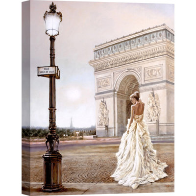 Romance In Paris by John Silver - No Frame Painting on Canvas