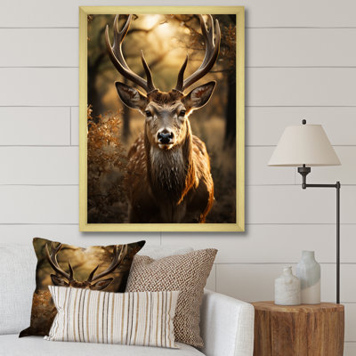 Korine " Brown Deer Portrait Vibrant I " Color Photography Print