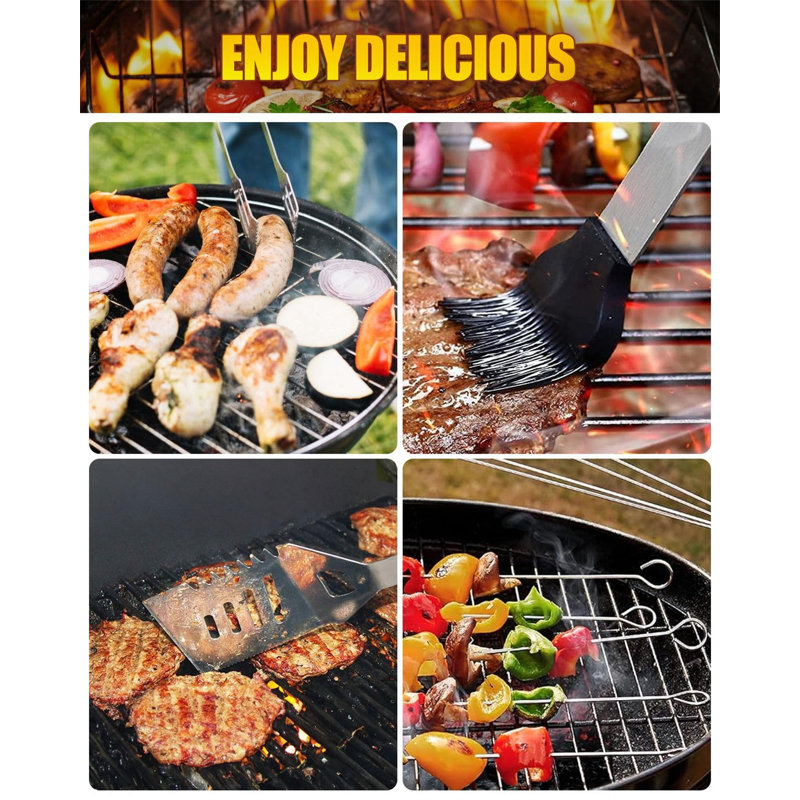 Stainless Steel Dishwasher Safe Grilling Tool Set