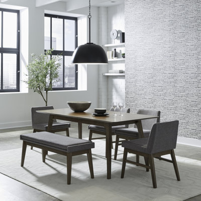 Didmarton 6 Piece Leg Table Set w/ 1 Upholstered Bench & 4 Chairs