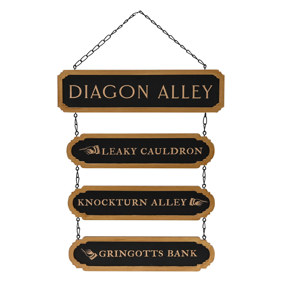 Holz-Wanddekoration Straßenschild Diagon Alley