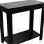 Grande table de bout en bois de 24 po de couleur noire - Classique et rustique, supporte 250 lb de teinte lisse en bois, ce qui correspond à toute capacité de charge solide du sous-sol