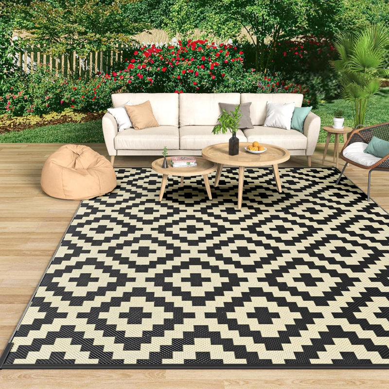 Non-Slip Geometric Doormat