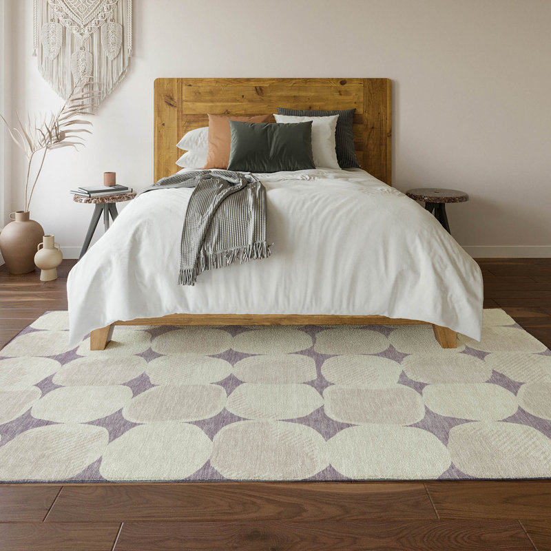 Premium Machine Washable Prisco Lavender Rug, Rectangle 10' x 14'