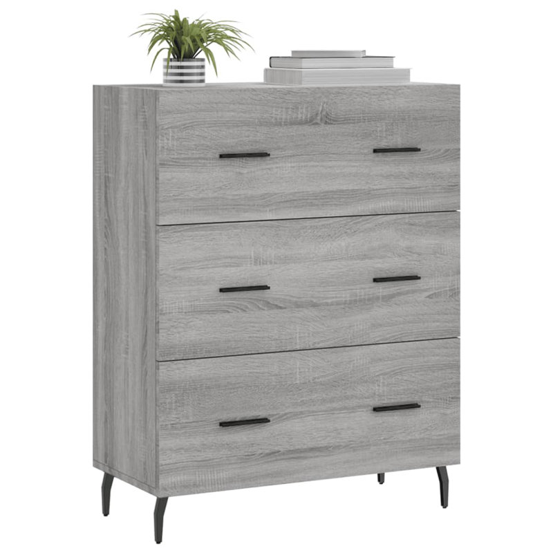 Marckson 69.5cm W 3 - Drawer Chest of Drawers, Grey Sonoma